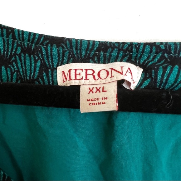 Merona (Target) Green V Neck Dress - Picture 4 of 4